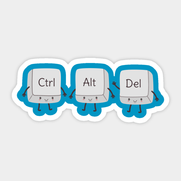 Cool Computer T-Shirt Sticker by happinessinatee